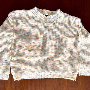 Hem & Thread Cream Speckled Crew Neck Sweater